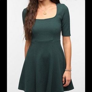 UO Pins and Needles Popcorn Ponte A-line dress